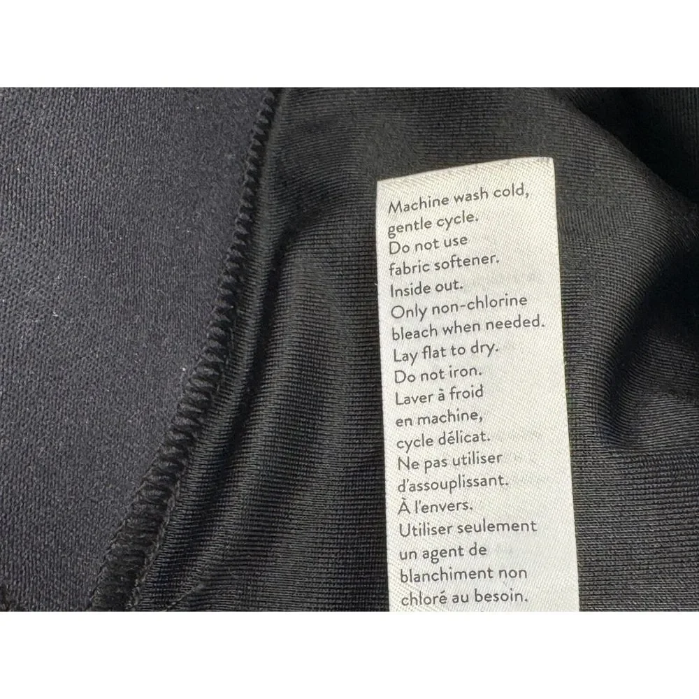 SPANX Leather Like Jogger Faux Vegan Women L‎ Pockets Pull On Pants 20283R Black